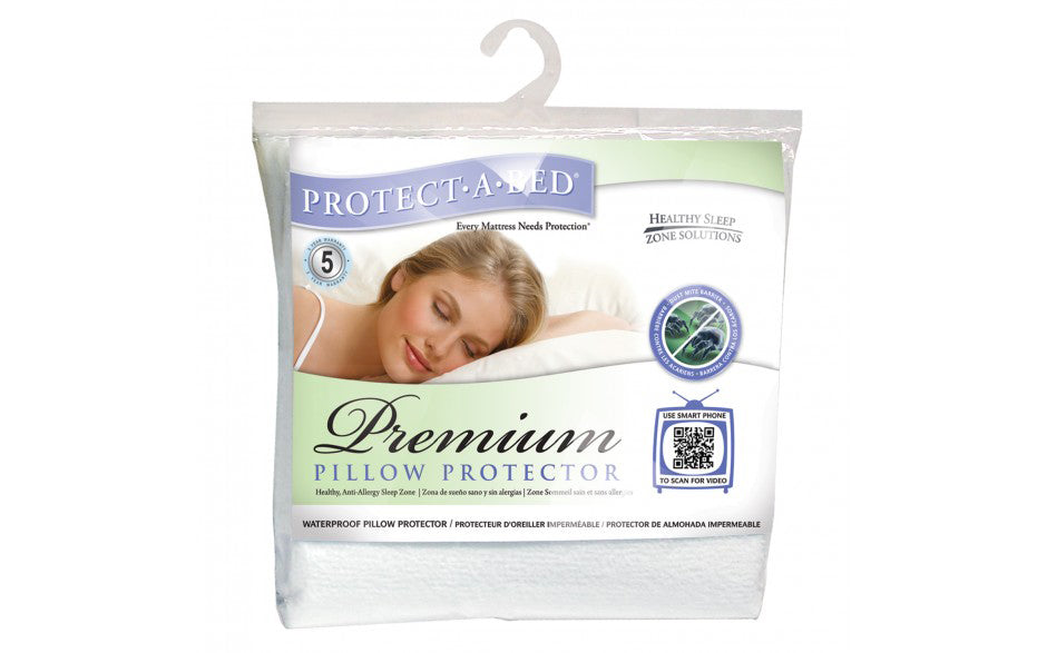 Premium Pillow Protector Cotton Terry Towelling Protect A Bed